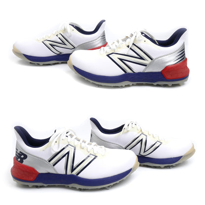 NEW BALANCE ニューバランス ソフトスパイク ゴルフシューズ ホワイト ネイビー レッド UG2500T3 
26cm【中古】【美品】