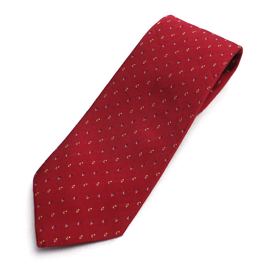 LOUIS VUITTON ルイ・ヴィトン ネクタイ レッド M75299 RT0134 剣先幅7.5ｃｍ メンズ【中古】