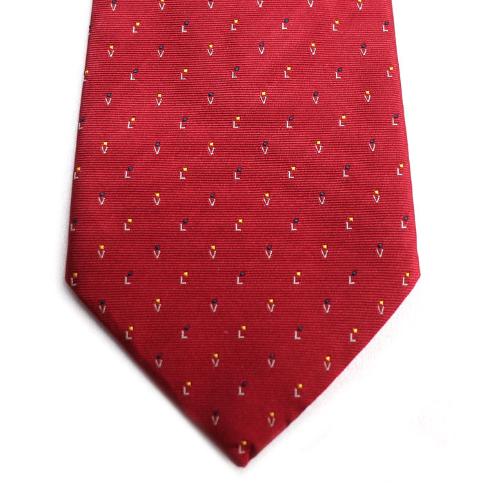 LOUIS VUITTON ルイ・ヴィトン ネクタイ レッド M75299 RT0134 剣先幅7.5ｃｍ メンズ【中古】