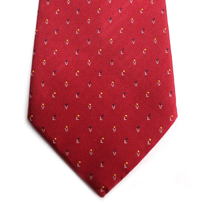 LOUIS VUITTON ルイ・ヴィトン ネクタイ レッド M75299 RT0134 剣先幅7.5ｃｍ メンズ【中古】