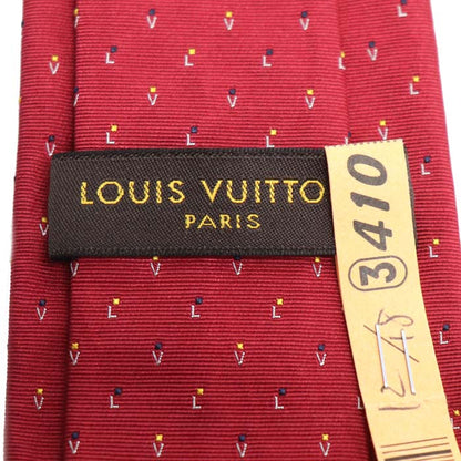 LOUIS VUITTON ルイ・ヴィトン ネクタイ レッド M75299 RT0134 剣先幅7.5ｃｍ メンズ【中古】