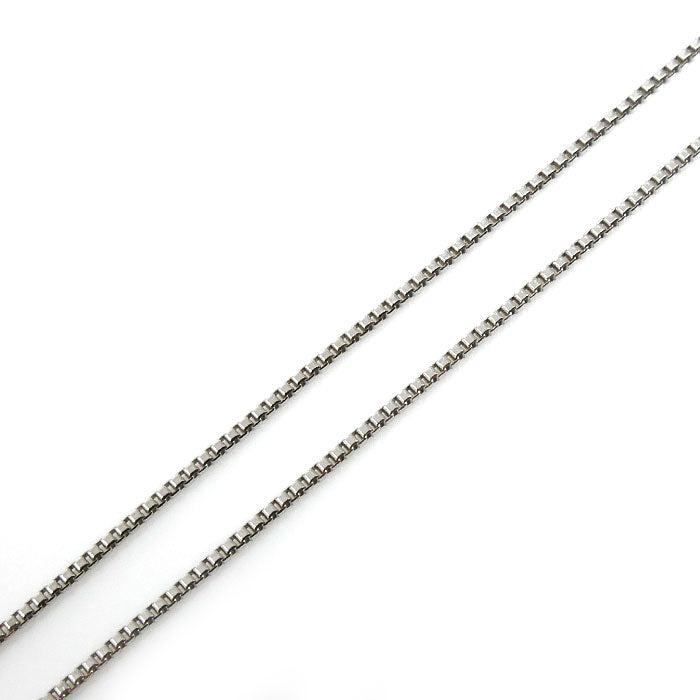 K18WG ホワイトゴールド ネックレス ベネチアン 1.3g ～45cm フリーチェーン レディース【中古】
