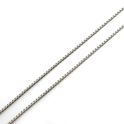 K18WG ホワイトゴールド ネックレス ベネチアン 1.3g ～45cm フリーチェーン レディース【中古】