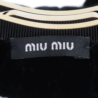 MIUMIU ミュウミュウ コットン ベルベット ヘアクリップ ヘアアクセサリー 5IF206_068_F0002 リボン レディース【中古】【美品】
