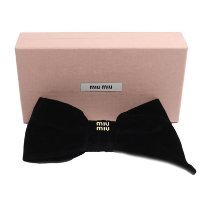 MIUMIU ミュウミュウ コットン ベルベット ヘアクリップ ヘアアクセサリー 5IF206_068_F0002 リボン レディース【中古】【美品】