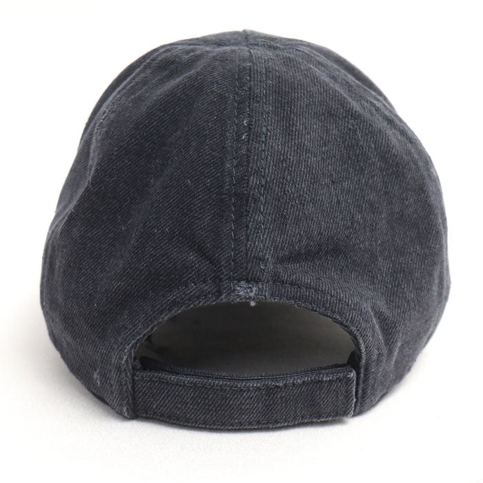 MIUMIU ミュウミュウ デニム ベースボールキャップ キャップ ブラック 5HC179_2CL4_F0002 S 刺繍ロゴ レディース【中古】【美品】