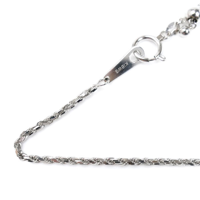 K18WG ホワイトゴールド ネックレス 8.4g ～50cm フリーチェーン ユニセックス【中古】