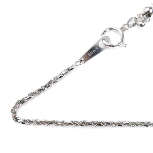 K18WG ホワイトゴールド ネックレス 8.4g ～50cm フリーチェーン ユニセックス【中古】