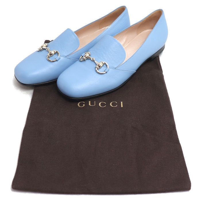 GUCCI グッチ ホースビット パンプス ライトブルー 466702 
36 1/2 レディース【中古】【美品】