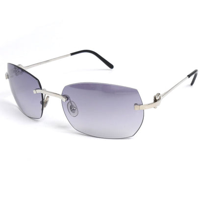 CARTIER カルティエ サングラス グレー シルバー リムレス 130 レディース【中古】