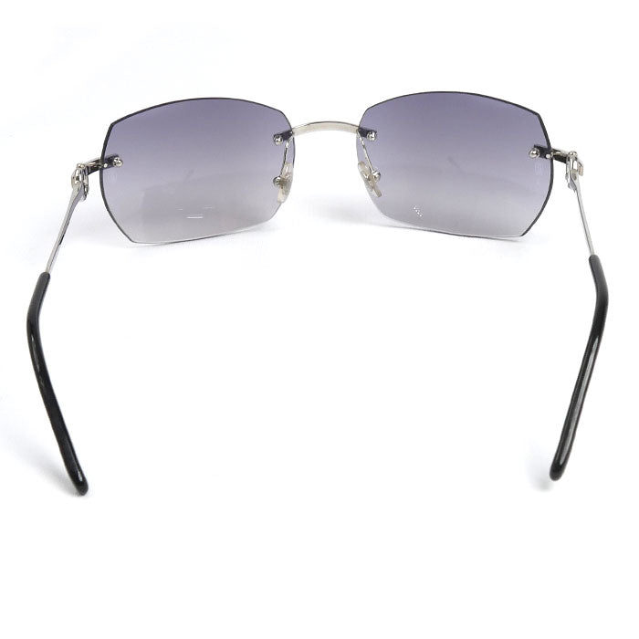 CARTIER カルティエ サングラス グレー シルバー リムレス 130 レディース【中古】