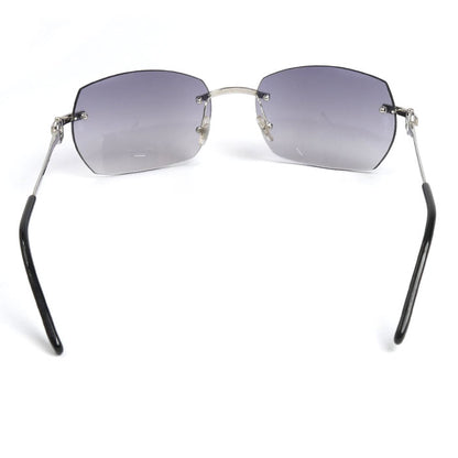CARTIER カルティエ サングラス グレー シルバー リムレス 130 レディース【中古】