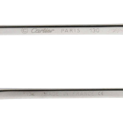 CARTIER カルティエ サングラス グレー シルバー リムレス 130 レディース【中古】