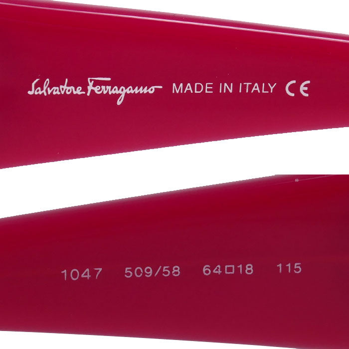 Salvatore Ferragamo サルヴァトーレフェラガモ サングラス ピンク レディース 1047 509/58 64□18 115【中古】