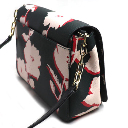 Tory Burch トリーバーチ フラワープリント ショルダーバッグ グリーン 31159544 レディース【中古】【美品】