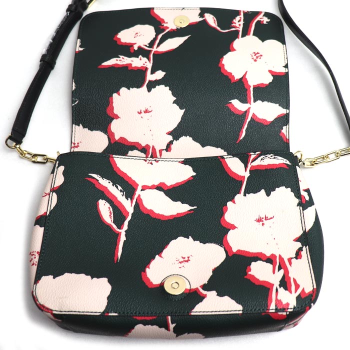 Tory Burch トリーバーチ フラワープリント ショルダーバッグ グリーン 31159544 レディース【中古】【美品】