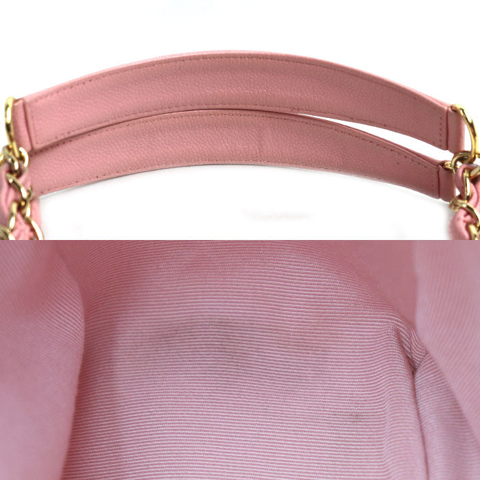 CHANEL シャネル キャビアスキン PST プチ ショッピングトート トートバッグ ピンク レディース【中古】