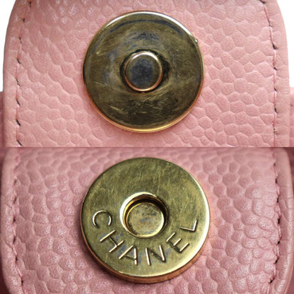 CHANEL シャネル キャビアスキン PST プチ ショッピングトート トートバッグ ピンク レディース【中古】