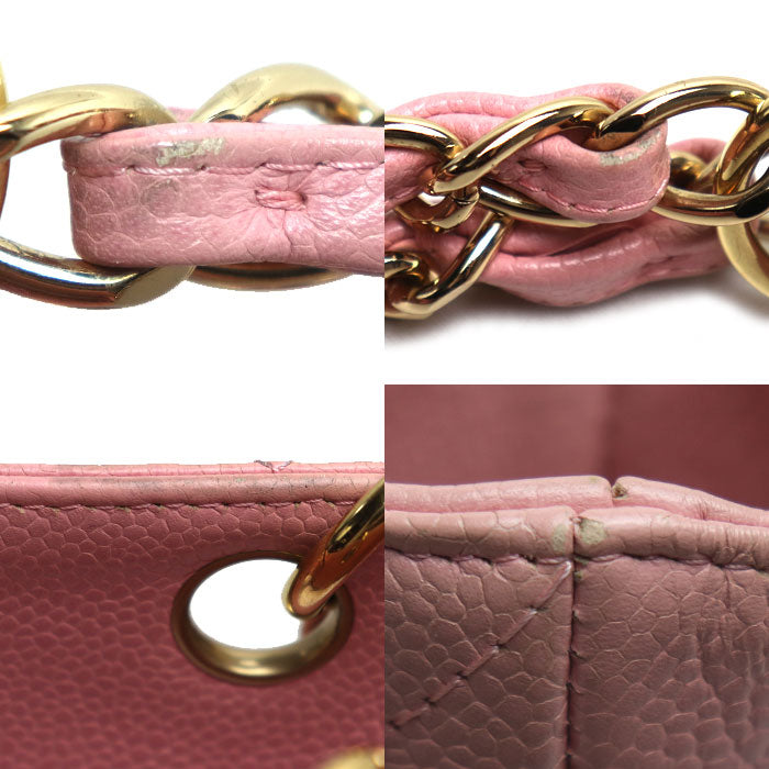 CHANEL シャネル キャビアスキン PST プチ ショッピングトート トートバッグ ピンク レディース【中古】