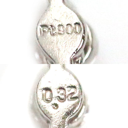 Pt900/850 ネックレス ベネチアン ダイヤモンド0.32ct 3.5g ～47cm フリーチェーン レディース【中古】