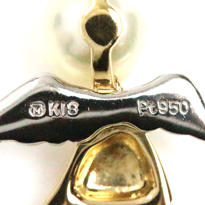 MIKIMOTO ミキモト K18YG/Pt950 パール ネックレス パール約6.6mm 3.7g 40cm レディース【中古】