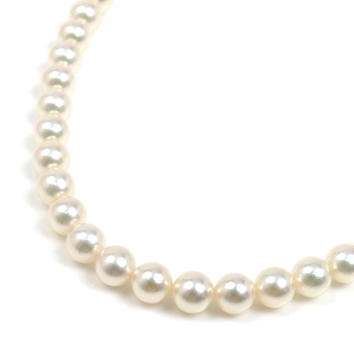 MIKIMOTO ミキモト K18YG イエローゴールド ベビーパール ネックレス パール約4.5～5.0mm 43cm Mチャーム付き レディース【中古】【美品】