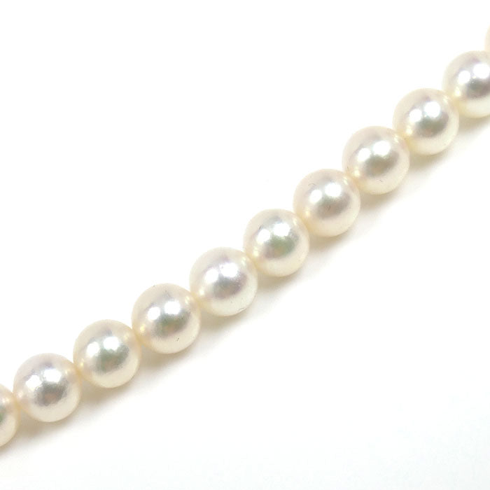 MIKIMOTO ミキモト K18YG イエローゴールド ベビーパール ネックレス パール約4.5～5.0mm 43cm Mチャーム付き レディース【中古】【美品】
