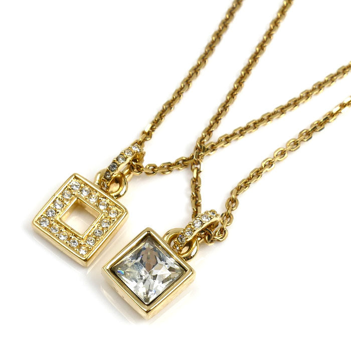 SWAROVSKI スワロフスキー GP ラインストーン 2連 ネックレス 835038 ～44cm レディース【中古】