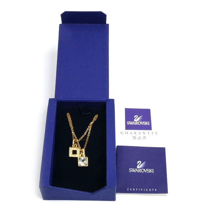 SWAROVSKI スワロフスキー GP ラインストーン 2連 ネックレス 835038 ～44cm レディース【中古】