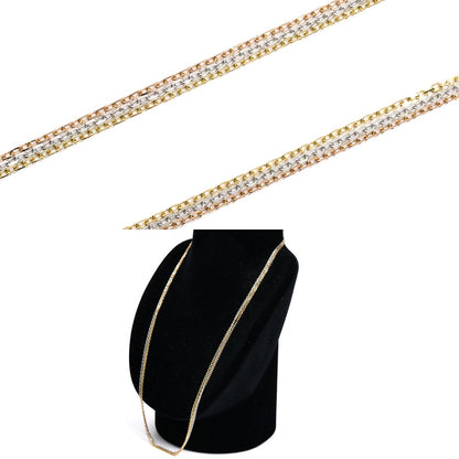CARTIER カルティエ K18YG/PG/WG トリニティ チェーン ネックレス B7058800 10.8g 55cm レディース【中古】【美品】