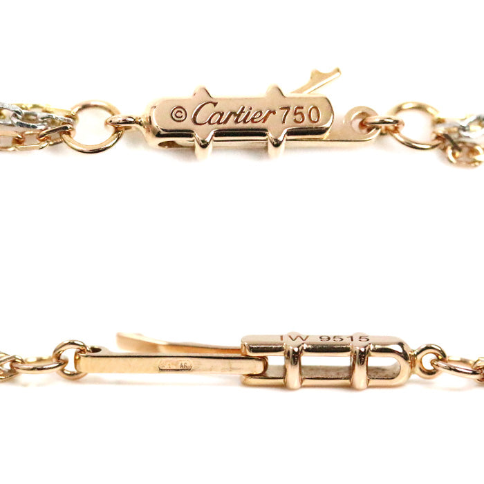 CARTIER カルティエ K18YG/PG/WG トリニティ チェーン ネックレス B7058800 10.8g 55cm レディース【中古】【美品】