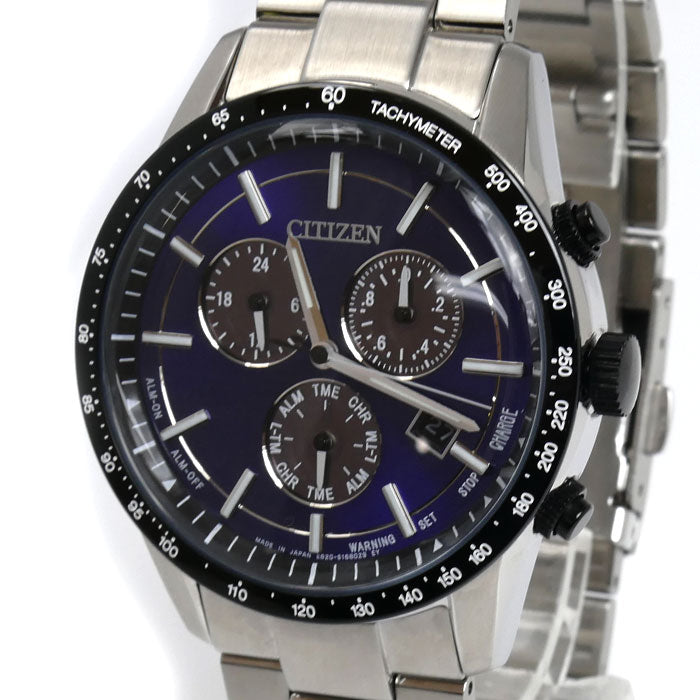 CITIZEN シチズン エコドライブ クロノグラフ 腕時計 ソーラー BL5496-96L/E820-S122635 メンズ【中古】【美品】