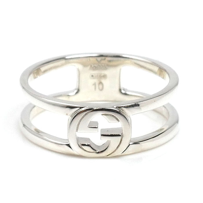 GUCCI グッチ シルバー925 インターロッキングG リング・指輪 ‎797029 J8400 8106 9.5号 2.5g レディース【中古】