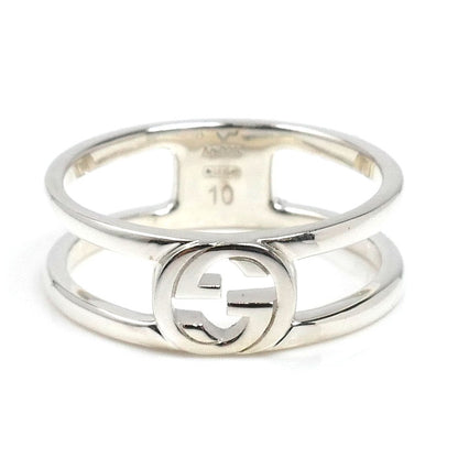 GUCCI グッチ シルバー925 インターロッキングG リング・指輪 ‎797029 J8400 8106 9.5号 2.5g レディース【中古】