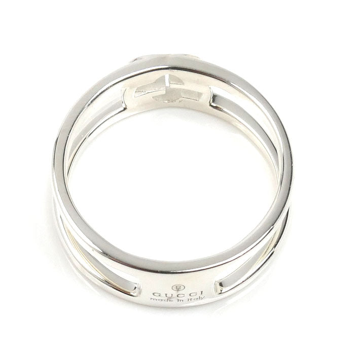 GUCCI グッチ シルバー925 インターロッキングG リング・指輪 ‎797029 J8400 8106 9.5号 2.5g レディース【中古】