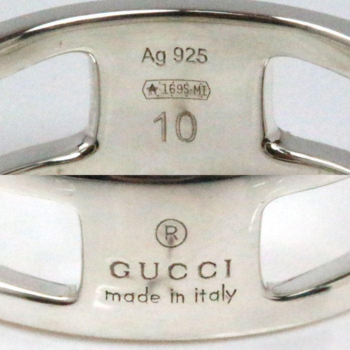 GUCCI グッチ シルバー925 インターロッキングG リング・指輪 ‎797029 J8400 8106 9.5号 2.5g レディース【中古】