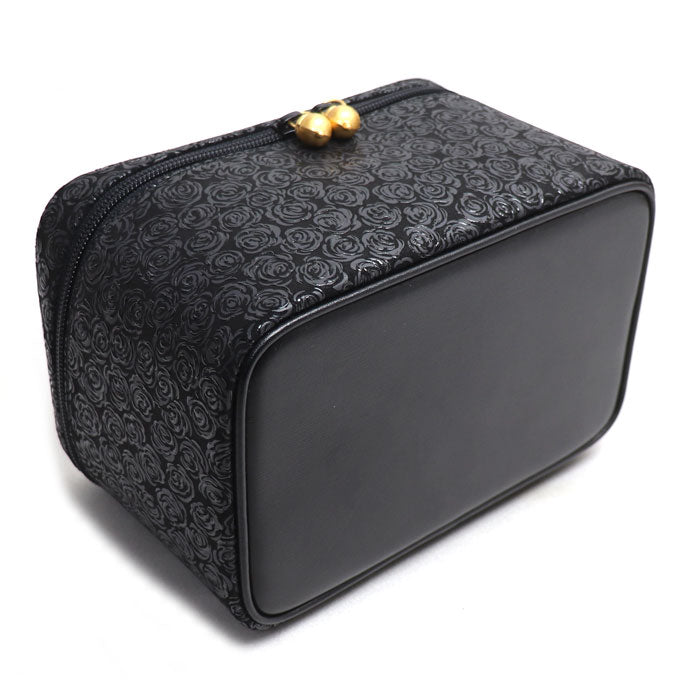 INDENYA 印傳屋 バニティ バラ柄 ハンドバッグ ブラック レディース【中古】【美品】