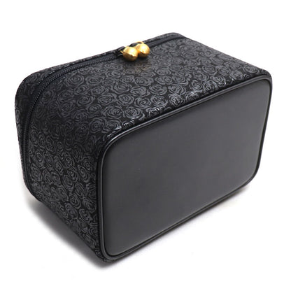 INDENYA 印傳屋 バニティ バラ柄 ハンドバッグ ブラック レディース【中古】【美品】
