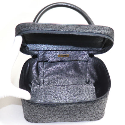 INDENYA 印傳屋 バニティ バラ柄 ハンドバッグ ブラック レディース【中古】【美品】