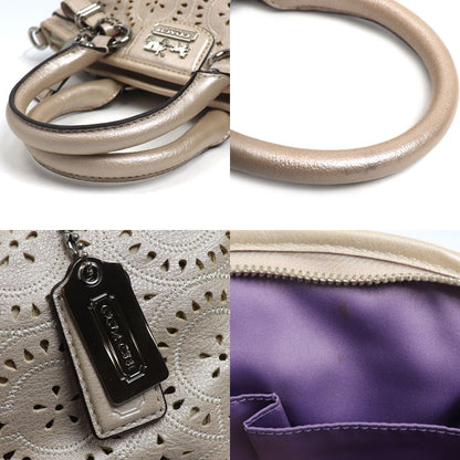 COACH コーチ マディソン ミニソフィア 2Wayショルダーバッグ ベージュ 19704 SV/HL レディース【中古】