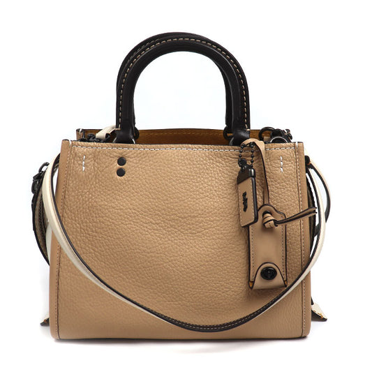 COACH コーチ ローグ 25 2Wayショルダーバッグ ベージュ 54536 レディース【中古】