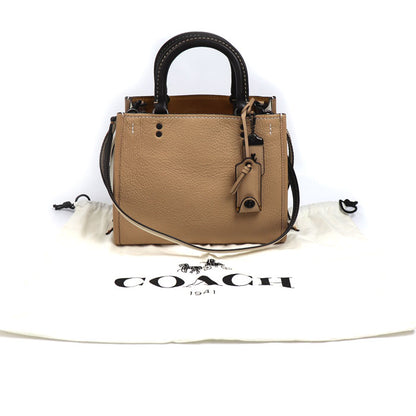 COACH コーチ ローグ 25 2Wayショルダーバッグ ベージュ 54536 レディース【中古】