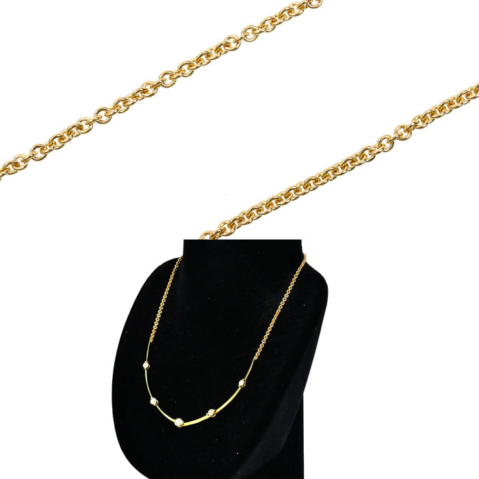Queen クイーン K18YG イエローゴールド ネックレス ダイヤモンド1.63ct 13.6g 41cm レディース【中古】