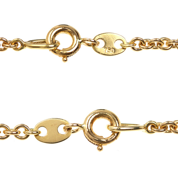 Queen クイーン K18YG イエローゴールド ネックレス ダイヤモンド1.63ct 13.6g 41cm レディース【中古】