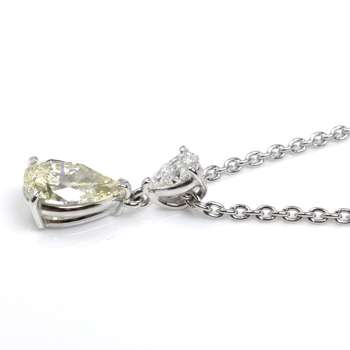 HCO 平和堂 Pt950プラチナ ネックレス ダイヤモンド1.178ct/0.28ct 6.2g 40cm レディース【中古】