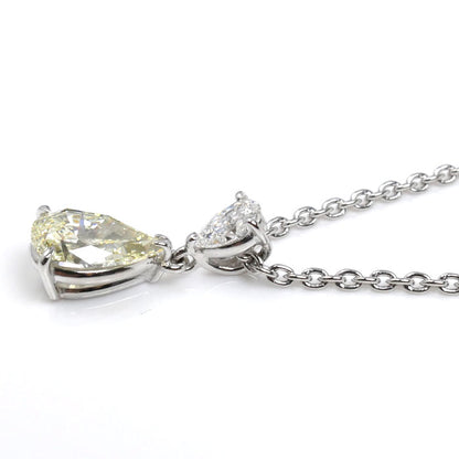 HCO 平和堂 Pt950プラチナ ネックレス ダイヤモンド1.178ct/0.28ct 6.2g 40cm レディース【中古】