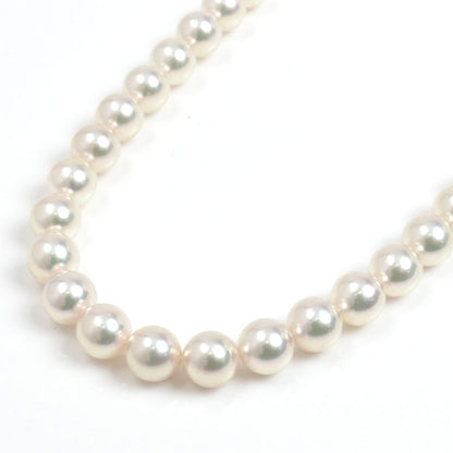MIKIMOTO ミキモト ベストオブベスト ネックレス アコヤパール約7.3～7.8mm ダイヤモンド 38.6g 43cm Mチャーム付き Pt999・K18 レディース【中古】【美品】