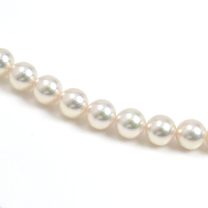 MIKIMOTO ミキモト ベストオブベスト ネックレス アコヤパール約7.3～7.8mm ダイヤモンド 38.6g 43cm Mチャーム付き Pt999・K18 レディース【中古】【美品】