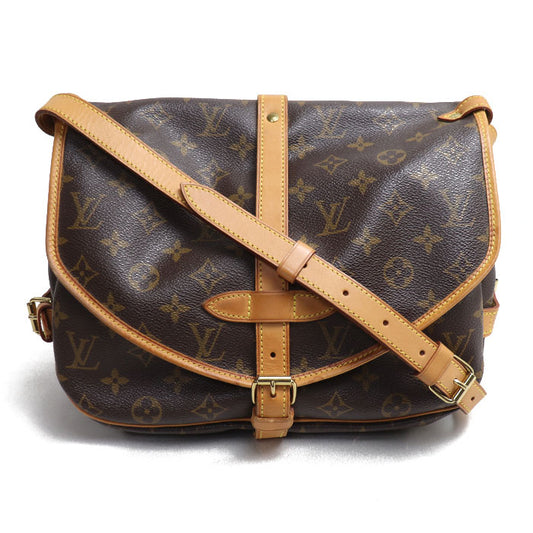 LOUIS VUITTON ルイ・ヴィトン ソミュール 30 ショルダーバッグ モノグラム ブラウン M42256 MB0023 レディース【中古】