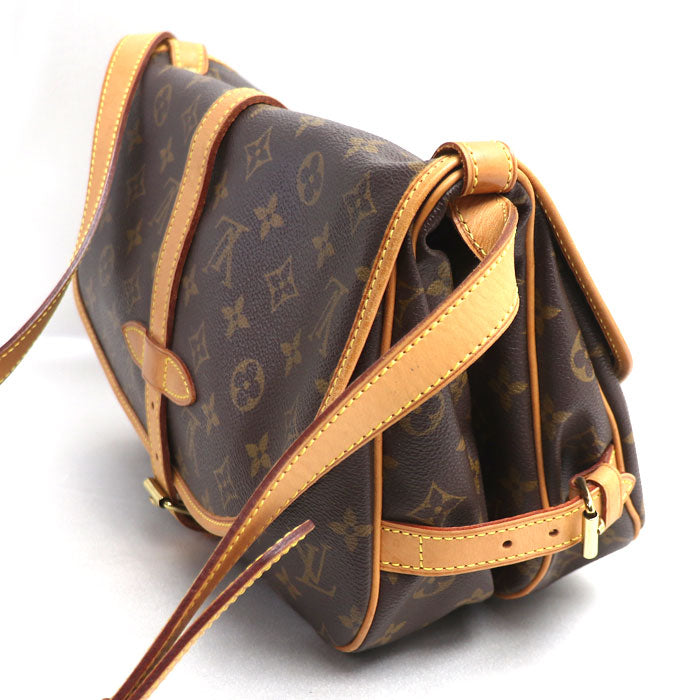 LOUIS VUITTON ルイ・ヴィトン ソミュール 30 ショルダーバッグ モノグラム ブラウン M42256 MB0023 レディース【中古】